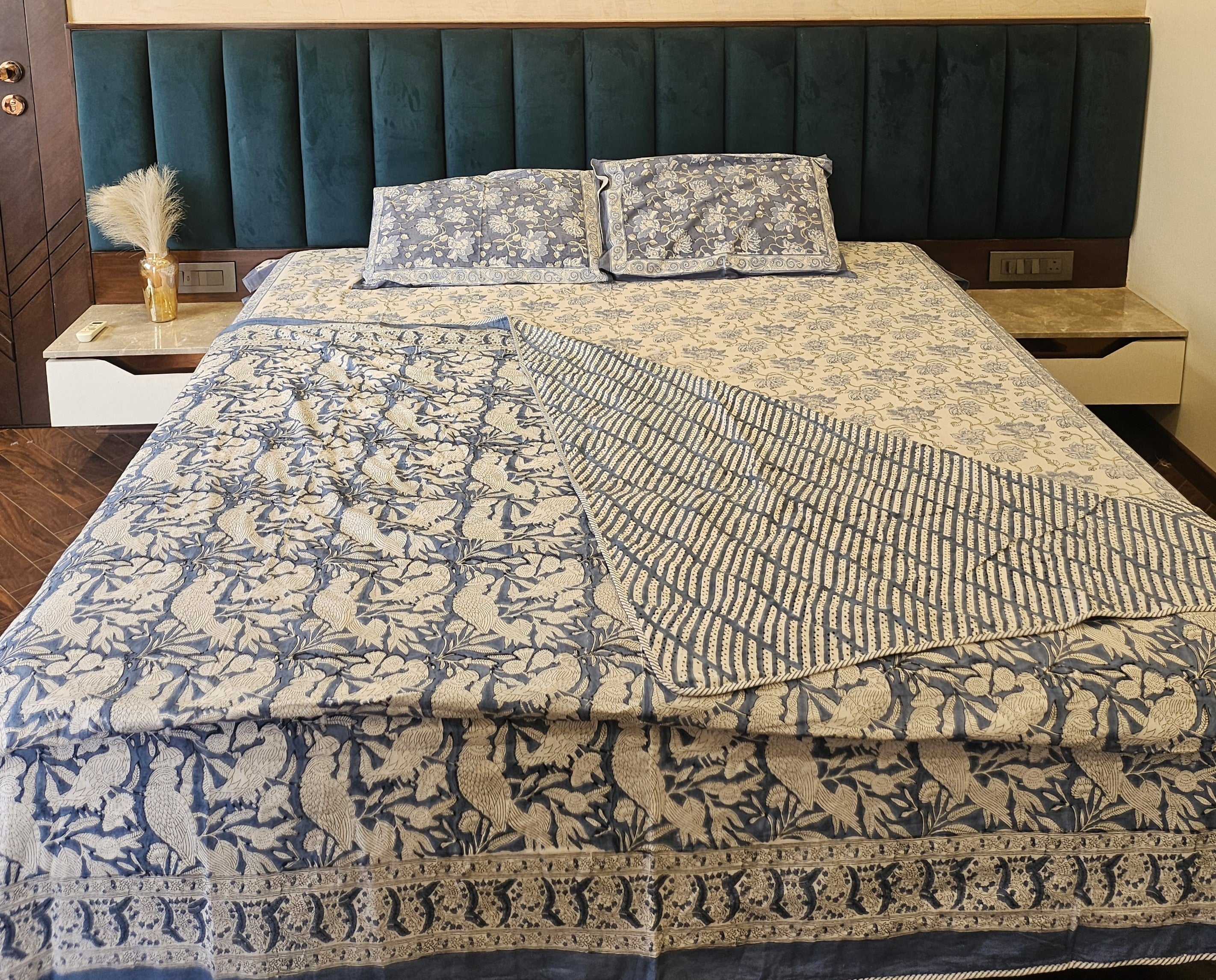 Reversible Hand Block Printed Double Bed Dohar