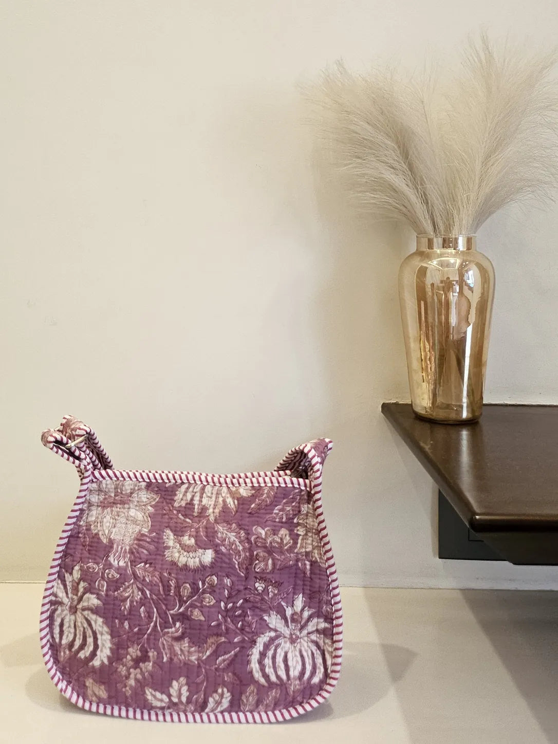Hand Blockprinted Mauve Crossbody Sling Bag
