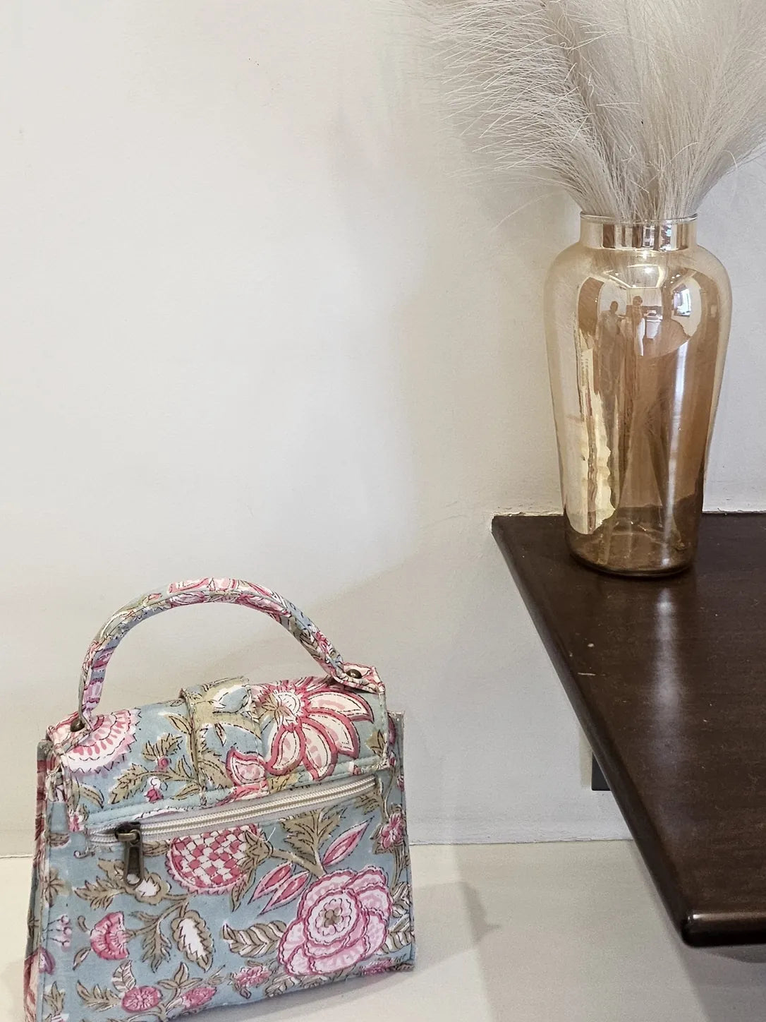 Hand Blockprinted Green CHIQ Bag