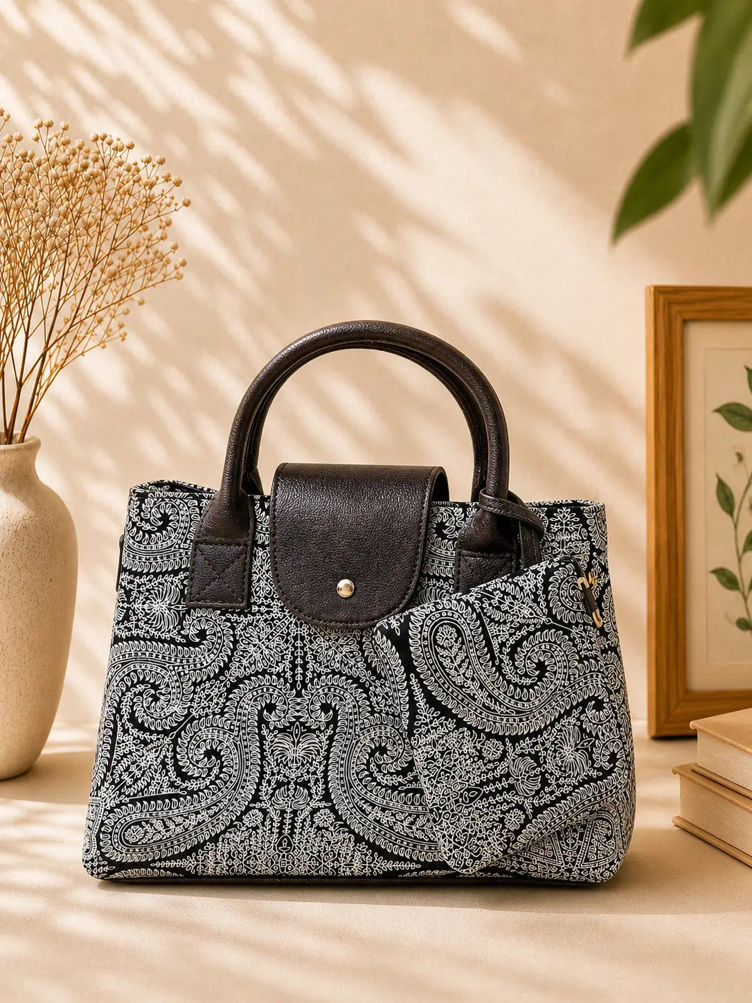 Structured Black Tote Bag