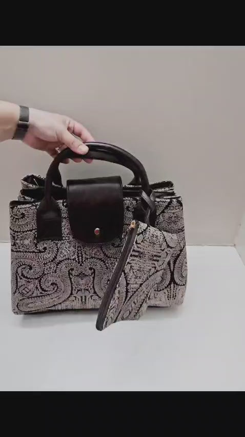 Structured Red Tote Bag